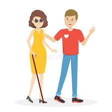 Maybe you would like to learn more about one of these? Volunteer Help Blind Person Woman Walking With A Guy Stock Vector Illustration Of Care Cane 148814521
