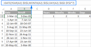 =date (year (a1)+1,month (a1),day (a1)) bob wrote with a similar problem. Subtract Dates In Excel Add Days Weeks Months Or Years To Date