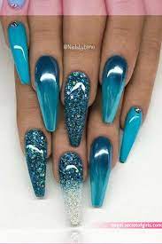 This color is also a good color for nail art designs. Greennails In 2020 Swag Nails Teal Nails Nail Designs Greennails In 2020 Swag Nails Teal Nails Nail Desig Teal Nails Long Acrylic Nails Swag Nails