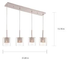 Shop Decor Therapy Steel Glass Rectangular Pendant Light Overstock 12837784