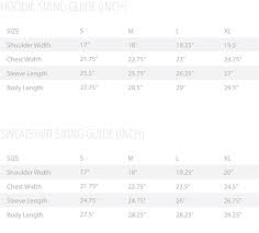 Size Chart Street By Vertex