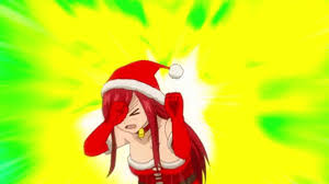 Anime Fairy Tail Erza Scarlet Merry Christmas Greeting GIF | GIFDB.com