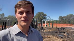 Suspected arson of McGwire Playground at Sunrise Rotary Park in Yakima. The  third time this same playground has been burnt down in the past several  years.