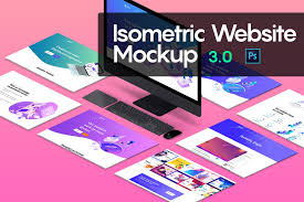Isometric Website Mockup 3 0 Website Mockup Mockup Isometric