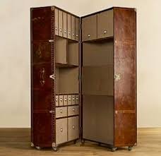 This is the trunks desk part, the other part is a storage unit, can be used in any angle together. 39 Trunk Desk Ideas Trunks Steamer Trunk Locker Storage