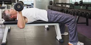 Doing a bench press with dumbbells adds an extra perk: The Dumbbell Bench Press Is A Useful Variation For Men Over 40