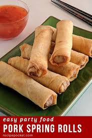 Easy Pork Spring Rolls Recipes Makes 50 Recipe Pork Spring Rolls Spring Roll Recipe Easy Spring Rolls Recipe