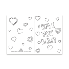 Card with flowers, gift for mom. Mother S Day Coloring Card Hearts Printable In Lds Mother S Day On Ldsbookstore Com