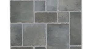 Black And White Vinyl Floor Tiles Homebase Textured Vinyl Tile Grey Brick 0 56 Sq M Per Pack At Homebase Be Inspired And Make Your House A Home Buy Now Vinyl Tile Grey Brick Brick Flooring