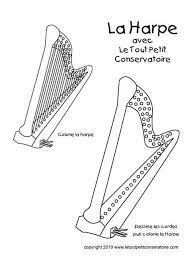 la harpe classique coloriage musique dentelle de papier voiture course imprimable