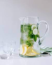 Lemon Herb Cucumber Water Recipe A Couple Cooks Recipe Herb Infused Water Fruit Infused Water Cucumber Water Recipe