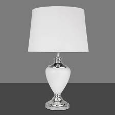 Shop our best selection of white table lamps for living room & bedroom to reflect your style and inspire your home. Hepburn Large Ceramic Table Lamp With Matching Shade Modern White Chrome Ebay