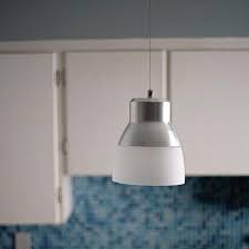 It S Exciting Lighting 24 Light Nickel 2 25 Watt Integrated Led Battery Operated Ceiling Pendant With Frosted Glass Shade Iel 5778 The Home Depot