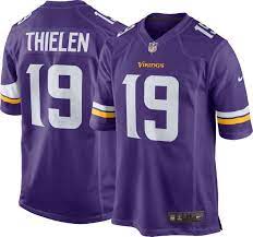 Women's fanatics branded purple minnesota vikings doubleface slub pullover hoodie. Nike Men S Minnesota Vikings Adam Thielen 19 Purple Game Jersey Dick S Sporting Goods