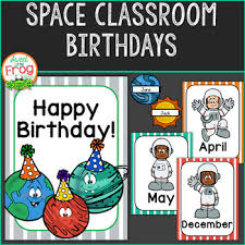 Space Classroom Birthday Chart