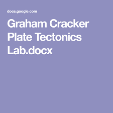 Graham Cracker Plate Tectonics Lab Docx Plate Tectonics Graham Crackers Graham