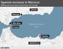 Melilla and ceuta spain map black inverted silhouette illustration; Spain Built Fences 20 Years Ago To Keep Migrants Away Here S How That Worked Out Cbc News