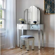 Bewishome vanity table set with mirror & cushioned stool dressing table vanity makeup table 5 drawers 2 dividers movable organizers black fst01h 4.6 out of 5 stars 2,276 $79.99 $ 79. Buy Argos Home Canzano Mirrored 2 Drawer Dressing Table Set Dressing Tables Argos