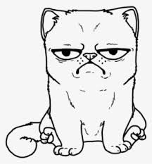 I'm not a sub4sub channel ???? Drawn Grumpy Cat Dog Pencil And In Color Stuning Coloring Coloring Book Page Cat Transparent Png Image Transparent Png Free Download On Seekpng