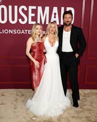 Sydney Sweeney, Amanda Seyfried, and Brandon Sklenar hit the red carpet for the L.A. premiere of "The Housemaid"!ey