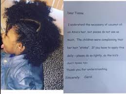 You can apply it onto hair of almost any state: Teacher Asks Chicago Mom To Stop Using So Much Coconut Oil In Her Daughters Hair Via Note Black Hair Information