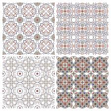 Blue and gray colors have an almost metallic or iridescent look that still maintains its historical italian virtues. Floral Seamless Mosaic Tile Vector Ceramic Vintage Pattern Royalty Free Cliparts Vectors And Stock Illustration Image 126237322