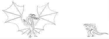 Godzilla is riding on bus rollers coloring page. Kingugidora Hashtag On Twitter