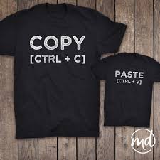 Copy Paste Shirts Dad And Baby Set Copy Paste Dad And Son Etsy Dad And Son Shirts Father Son Matching Shirts Father Son Shirts