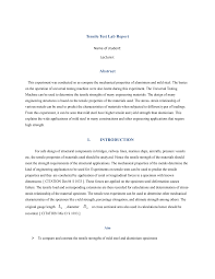 Osama mohammed elmardi suleiman khayal. Tensile Test Lab Report Studocu