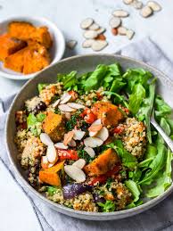 Honey Roast Pumpkin Quinoa Salad Nourish Every Day Recipe Healthy Salad Recipes Pumpkin Quinoa Salad Food