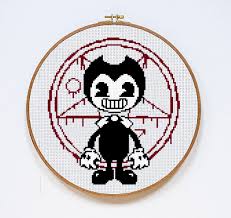 The separate pieces would make great decorative pins or ornaments for a tree. Bendy And The Ink Machine Digital By Stitches Of Creation On Zibbet