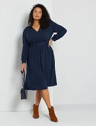Robe grande taille en lycra noir de qualité supérieure. Robe Longue Grande Taille Femme Taille 46 Kiabi