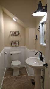 My Husband Turned This Closet Under The Stairs Into A Half Bath Bathroom Under Stairs Small Half Baths Under Stairs