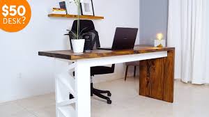 Diy Desk Under 50 Diy Creators Youtube In 2020 Diy Desk Desk Diy On A Budget