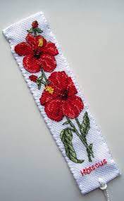 Free cross stitch patterns by ems design. Anchor Hibiscus Bookmark Cross Stitch Bookmarks Cross Stitch Flowers Cross Stitch Projects Ideas