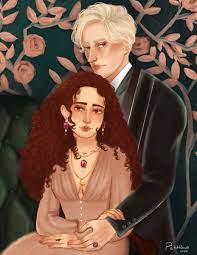 Hermione finishes draco off then with the twitchy little ferret remark before walking away, laughing all the while with harry and ron. Petitflour On Twitter I Ve Always Wanted To Do A Dramione Couples Portrait And I M So Happy To Finally Finish It This Is Mostly Inspired By The Many Gorgeous Wallpapers From De Gournay