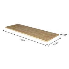 Husky 72 In Solid Wood Top For 6 Ft Solid Wood Top Workbench G7200as Us The Home Depot Wood Top Workbench Solid Wood Workbench
