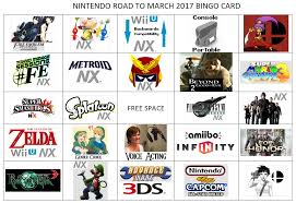 * your bingo card spots can all be related to a single company, or to a mix of multiple companies. E3 2016 Nintendo Bingo Card Nintendo Switch Forum Page 3