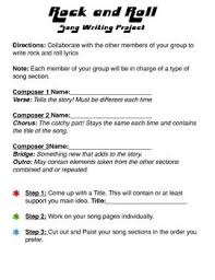 2 To The 1 To The 1 To The 3 Lyrics Rock And Roll Lyric Writing Project Writing Project Lyrics Writing