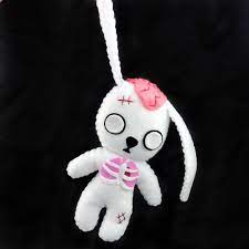 Zombie Bunny Plush Felt Dolls Zombie Bunny Crochet Panda