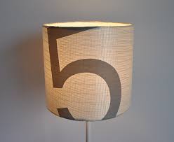 Abat Jour Diametre 20 Cm En Voile De Bateau Cylindrique Marquage 5 Gris Lampe Moderne Luminaires Par Belamp Lampes Modernes Voile Bateau Abat Jour