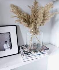 Glass Vase And Pampas Grass From Olive Jennings Large Vases Decor Large Glass Vase Glass Vase Decor
