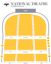 Seating Chart The National Theatre Washington D C