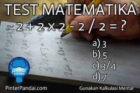 Quiz Test Matematika Perkalian Pengurangan Pembagian Contoh Soal 2 2 X 2 2 2