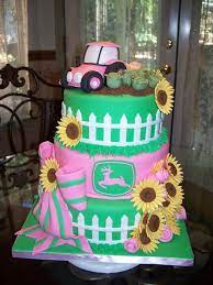 Pink Tractor Baby Shower Pink Tractor Tractor Cake Tractor Baby Shower