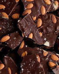 Salted Dark Chocolate Almond Bark Fork Knife Swoon Recipe Dark Chocolate Almond Bark Chocolate Almond Bark Chocolate