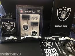 oakland raiders 2013 season ticket box lanyards magnet clips