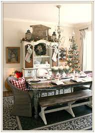 French Farmhouse Vintage Christmas Dining Room Christmas Dining Room Decor Christmas Dining Room Christmas Room Decor