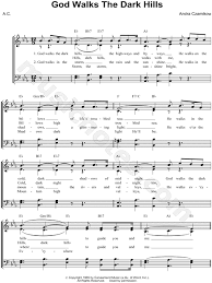 Bill Gaither God Walks The Dark Hills Sheet Music In Eb Major Transposable Download Print Sheet Music Southern Gospel Sheet Music This Is Gospel Lyrics
