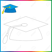 Try out a bit of fun with this colorful graduation cap coloring page from the hats series! Graduation Cap Connect The Dots And Coloring Page Worksheet Royalty Free Cliparts Vectors And Stock Illustration Image 105745078